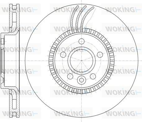 Woking D61280.10 - Тормозной диск avtokuzovplus.com.ua