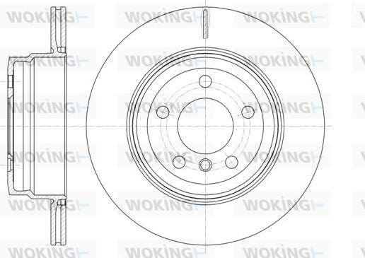 Woking D61287.10 - Тормозной диск avtokuzovplus.com.ua