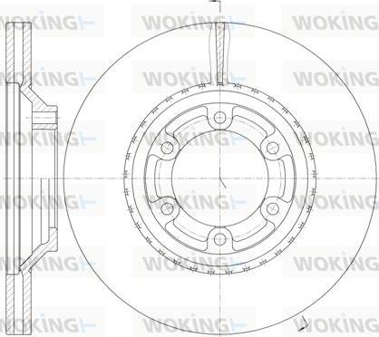 Woking D61288.10 - Тормозной диск avtokuzovplus.com.ua