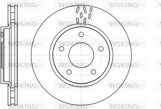 Woking D61291.10 - Тормозной диск avtokuzovplus.com.ua