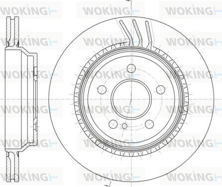 Woking D61296.10 - Тормозной диск avtokuzovplus.com.ua