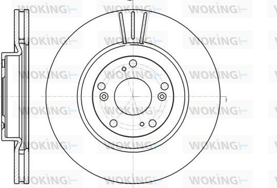 Woking D61297.10 - Гальмівний диск autocars.com.ua