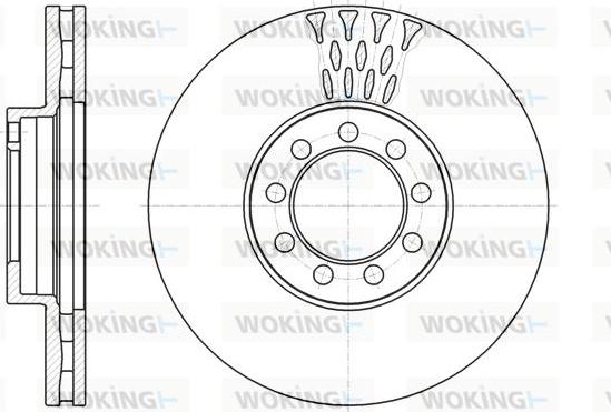 Woking D61298.10 - Гальмівний диск autocars.com.ua