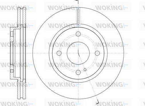 Woking D61299.10 - Тормозной диск avtokuzovplus.com.ua