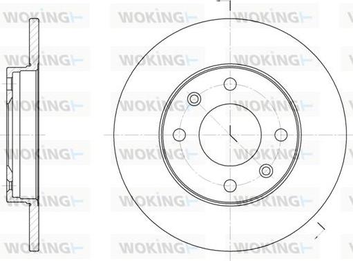 Woking D6130.00 - Тормозной диск avtokuzovplus.com.ua