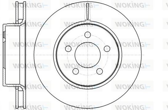 Woking D61301.10 - Гальмівний диск autocars.com.ua