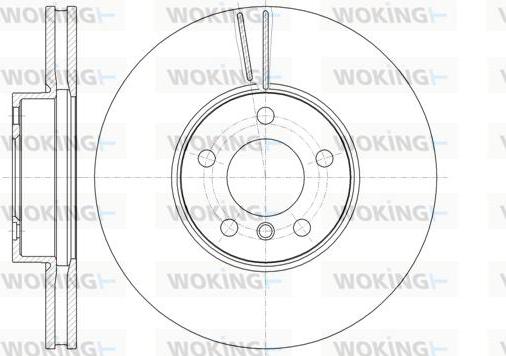 Woking D61307.10 - Тормозной диск avtokuzovplus.com.ua