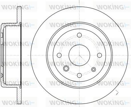 Woking D61321.00 - Тормозной диск avtokuzovplus.com.ua