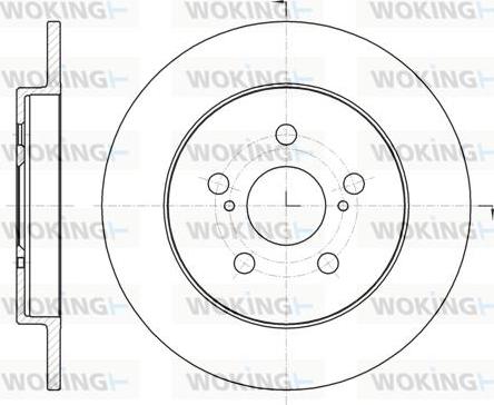 Woking D61326.00 - Тормозной диск avtokuzovplus.com.ua