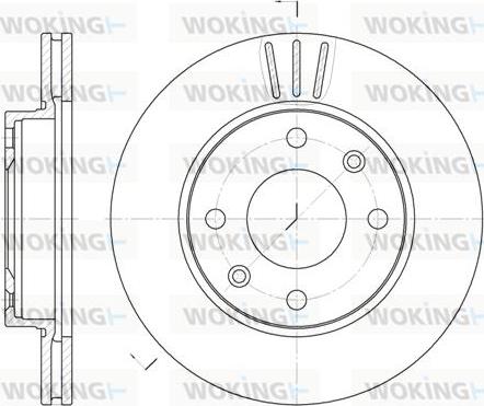 Woking D6133.10 - Тормозной диск avtokuzovplus.com.ua