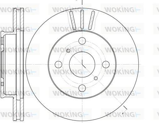 Woking D6134.10 - Гальмівний диск autocars.com.ua