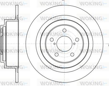 Woking D61343.00 - Гальмівний диск autocars.com.ua