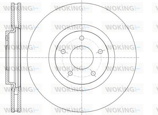 Woking D61349.10 - Гальмівний диск autocars.com.ua