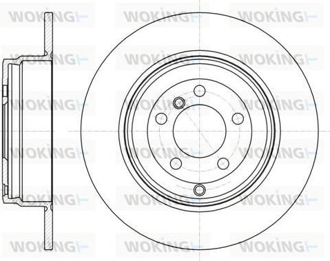 Woking D61381.00 - Гальмівний диск autocars.com.ua