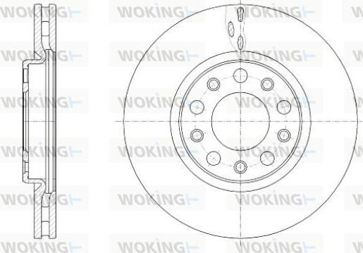 Woking D61389.10 - Тормозной диск avtokuzovplus.com.ua