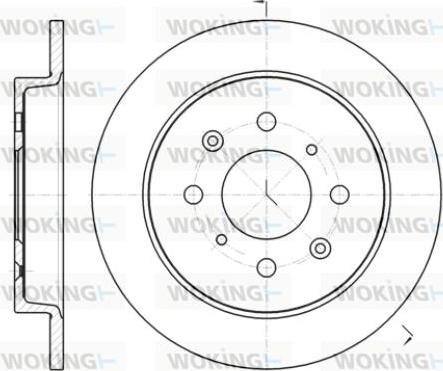 Woking D61395.00 - Тормозной диск avtokuzovplus.com.ua