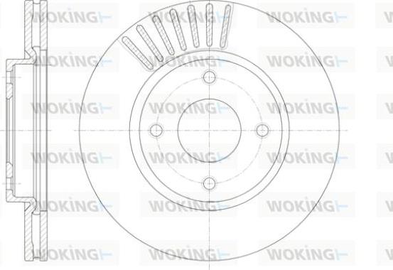 Woking D61410.10 - Гальмівний диск autocars.com.ua