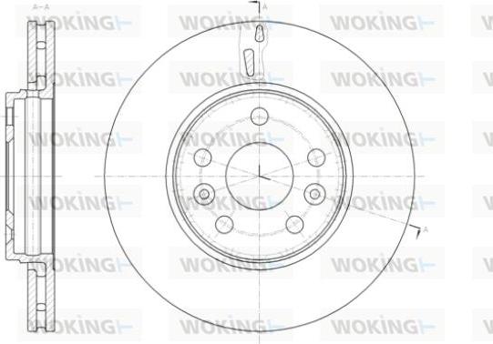 Woking D61411.10 - Тормозной диск avtokuzovplus.com.ua