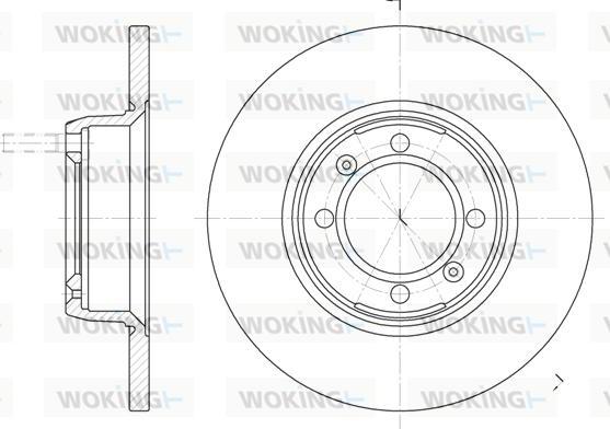 Woking D6142.00 - Гальмівний диск autocars.com.ua