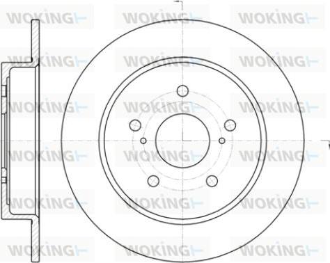 Woking D61425.00 - Тормозной диск avtokuzovplus.com.ua