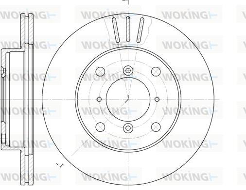 Woking D6143.10 - Гальмівний диск autocars.com.ua