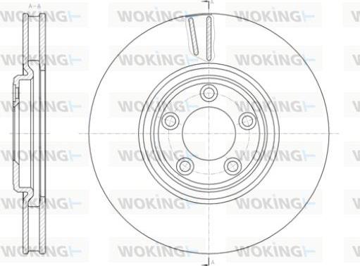 Woking D61431.10 - Гальмівний диск autocars.com.ua