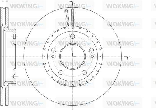 Woking D61434.10 - Гальмівний диск autocars.com.ua