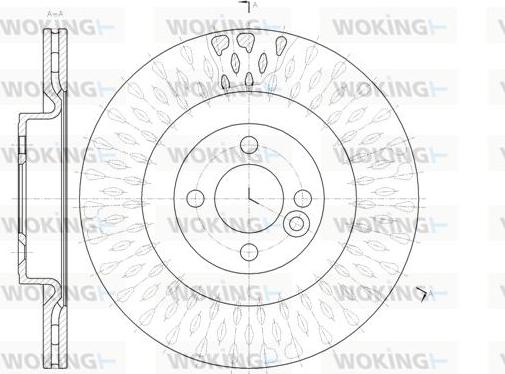 Woking D61442.10 - Гальмівний диск autocars.com.ua