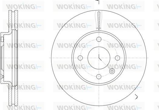 Woking D61456.10 - Тормозной диск avtokuzovplus.com.ua