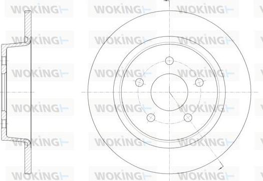 Woking D61459.00 - Тормозной диск avtokuzovplus.com.ua