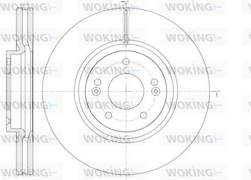 Woking D61462.10 - Гальмівний диск autocars.com.ua