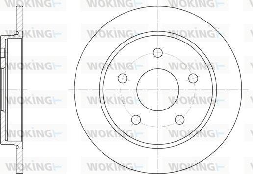 Woking D6147.00 - Гальмівний диск autocars.com.ua