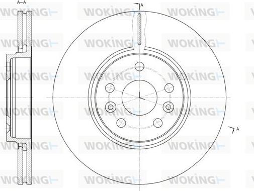 Woking D61477.10 - Гальмівний диск autocars.com.ua