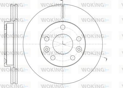 Woking D61478.10 - Тормозной диск avtokuzovplus.com.ua