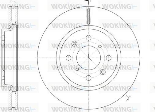 Woking D61481.10 - Тормозной диск avtokuzovplus.com.ua