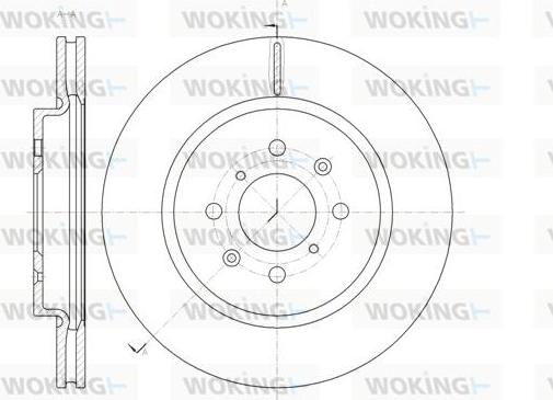 Woking D61482.10 - Гальмівний диск autocars.com.ua