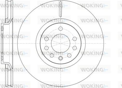 Woking D61488.10 - Гальмівний диск autocars.com.ua