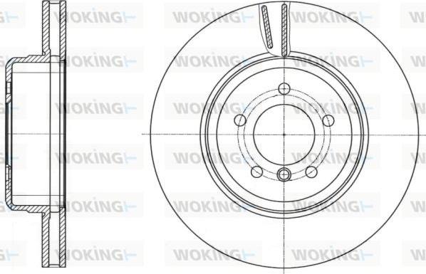 Woking D61491.10 - Тормозной диск avtokuzovplus.com.ua