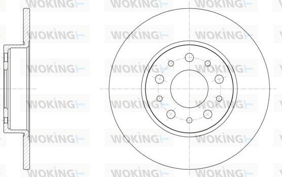 Woking D61500.00 - Тормозной диск avtokuzovplus.com.ua