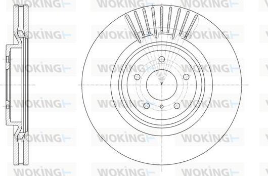 Woking D61508.10 - Гальмівний диск autocars.com.ua