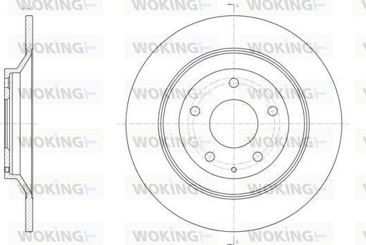 Woking D61518.00 - Тормозной диск avtokuzovplus.com.ua