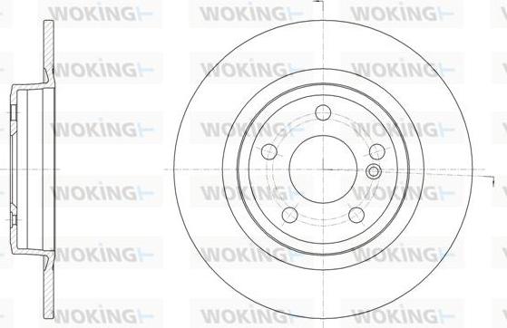 Woking D61523.00 - Гальмівний диск autocars.com.ua