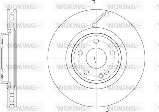 Woking D61524.10 - Гальмівний диск autocars.com.ua