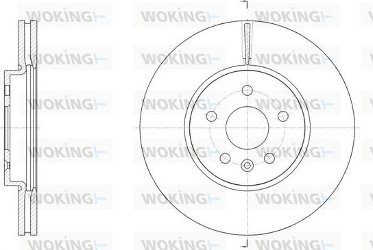 Woking D61534.10 - Гальмівний диск autocars.com.ua