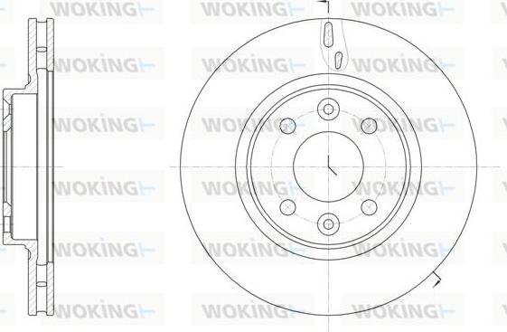 Woking D61535.10 - Гальмівний диск autocars.com.ua