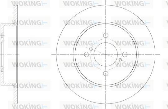 Woking D61537.00 - Гальмівний диск autocars.com.ua