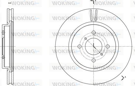 Woking D61538.10 - Тормозной диск avtokuzovplus.com.ua