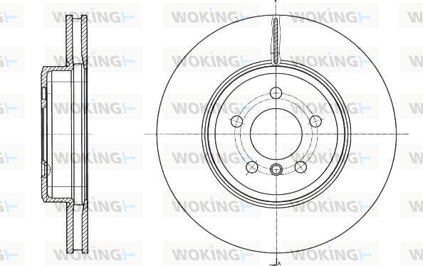 Woking D61549.10 - Гальмівний диск autocars.com.ua