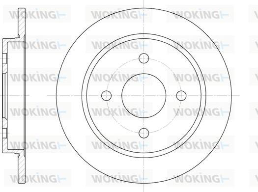 Woking D6155.00 - Гальмівний диск autocars.com.ua