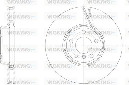 Woking D61552.11 - Гальмівний диск autocars.com.ua